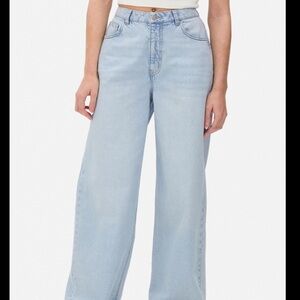 PRIMARK wide leg jeans with raw hem